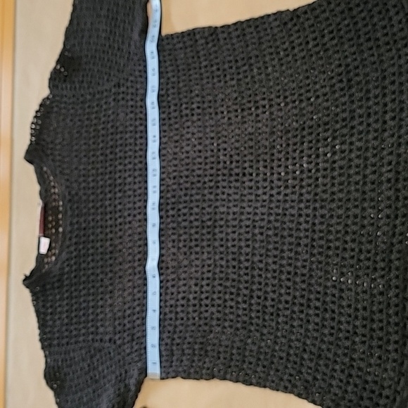 Rafaella Size S Black Loose / Open Knit Long Sleeve Sweater, Excellent Used Cond - Picture 6 of 10